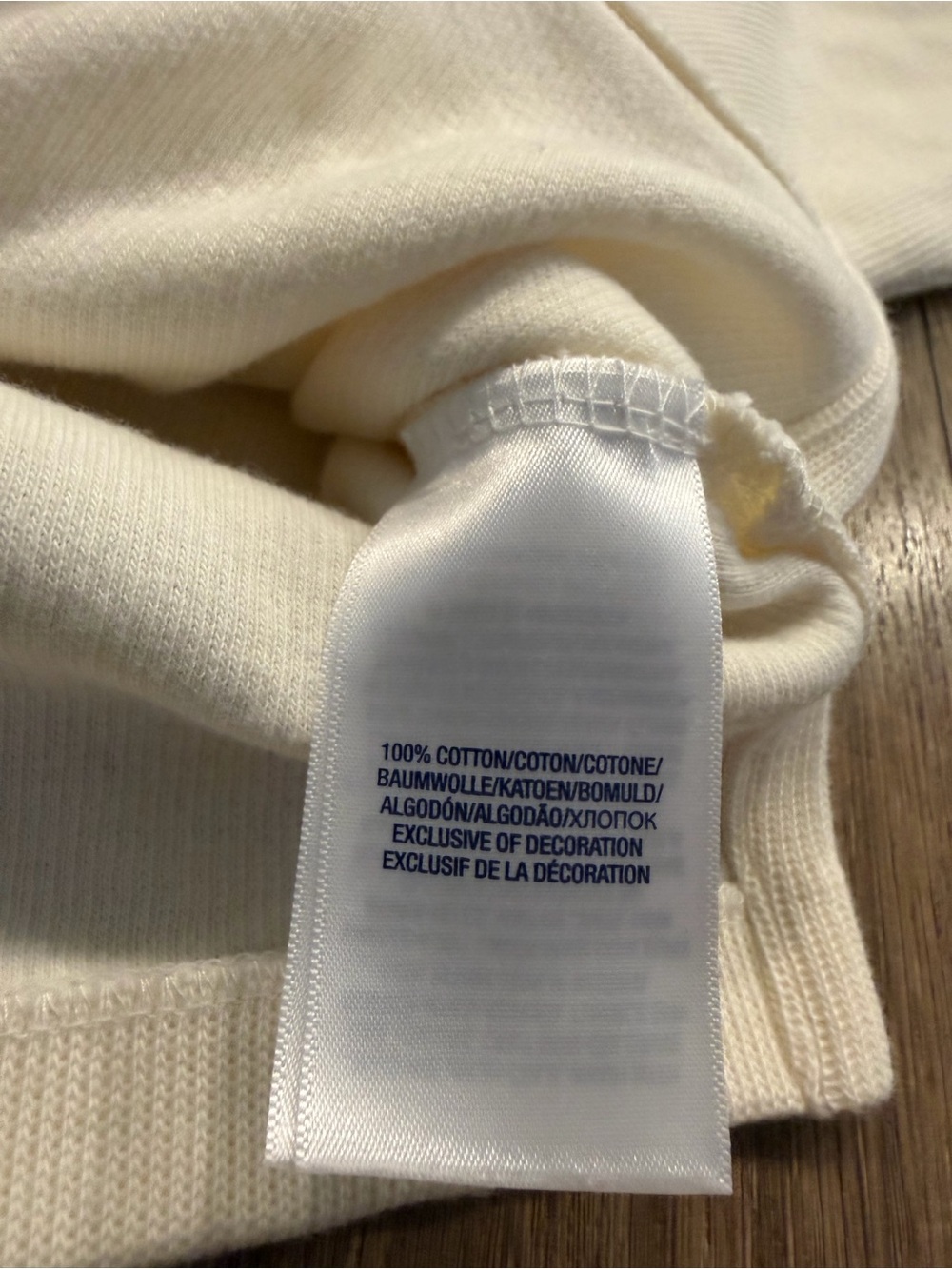 Kids polo Ralph Lauren Cream Half-Zip Sweater with Navy Logo, size S (8) - Picture 2 of 7